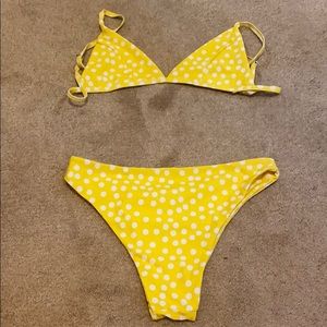 Yellow polka dot bikini